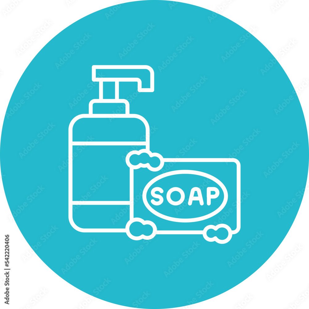 Soap Multicolor Circle Line Inverted Icon Soap Multicolor Circle Line Inverted Icon