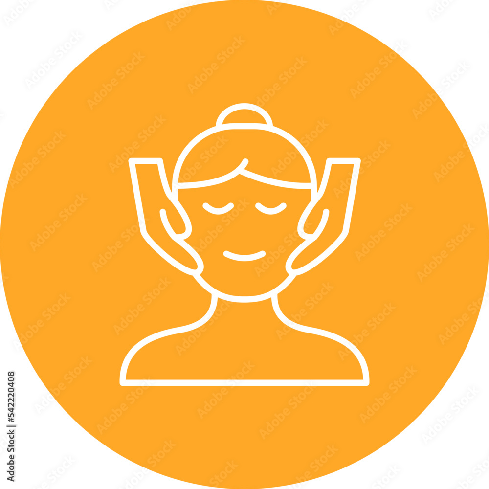 Massage Multicolor Circle Line Inverted Icon Massage Multicolor Circle Line Inverted Icon