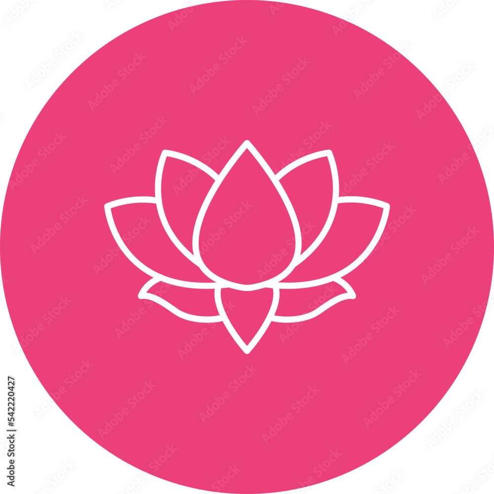 Lotus Flower Multicolor Circle Line Inverted Icon Lotus Flower Multicolor Circle Line Inverted Icon