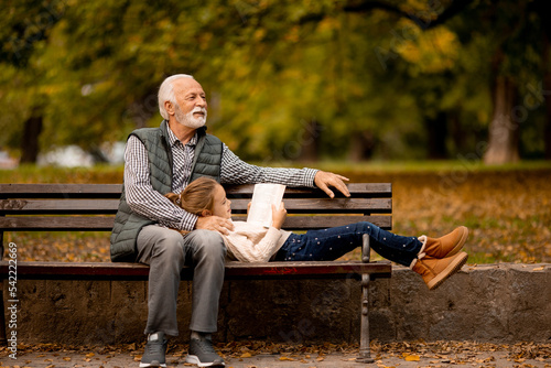 Grandfather spending time w...