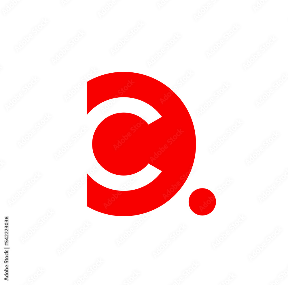 DC company name initial letters monogram. DC vector icon in red color. DC company name initial letters monogram. DC vector icon in red color.