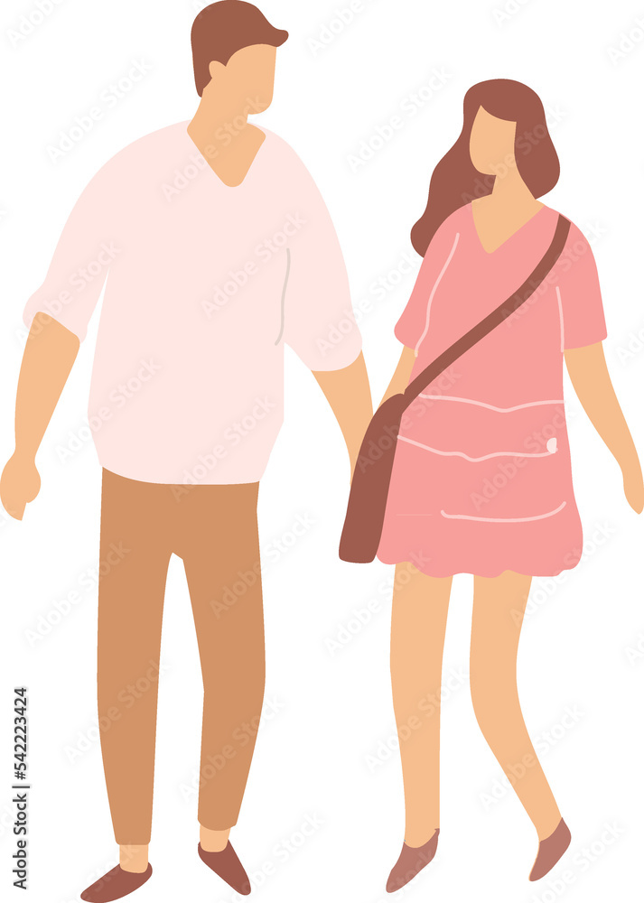 Couple in love flat illustration. Dating Couple in love flat illustration. Dating