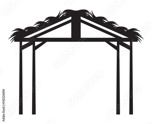 manger stable silhouette