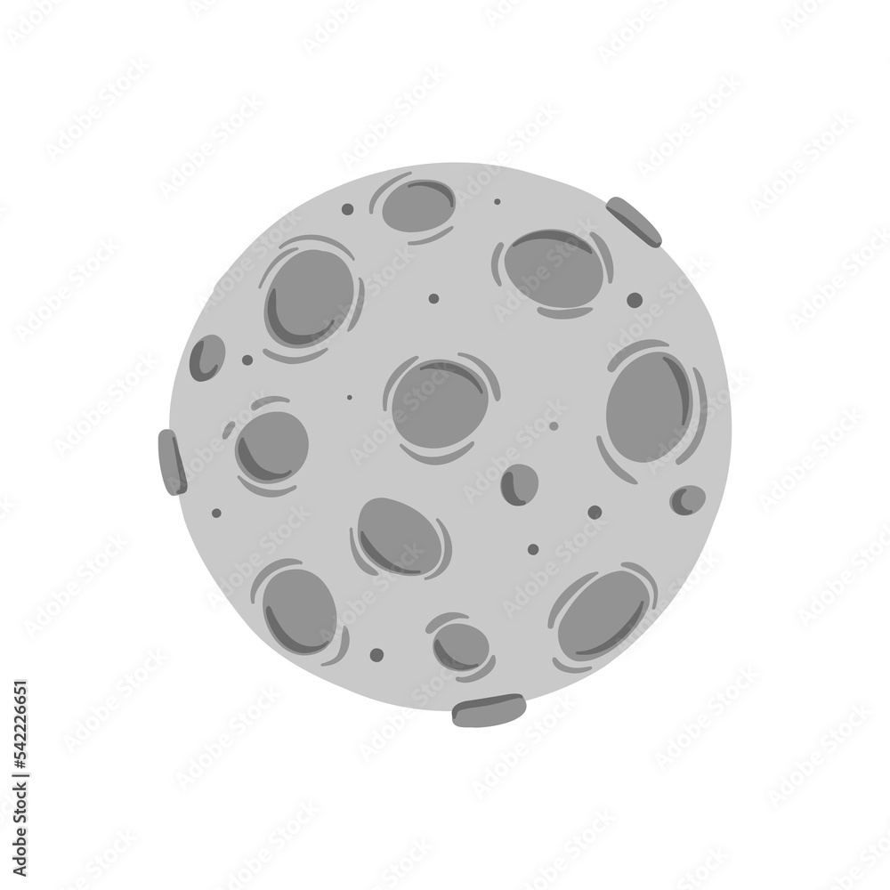 Moon in flat dasign style. Night space astronomy and nature moon icon. Gibbous vector on dark background. Cartoon planet moon icon. Science astronomy Earth satellite in space Moon in flat dasign style. Night space astronomy and nature moon icon. Gibbous vector on dark background. Cartoon planet moon icon. Science astronomy Earth satellite in space