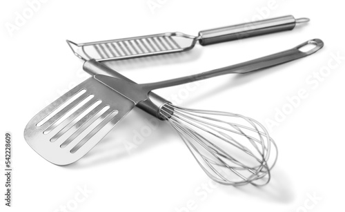 Kitchen metal utensil isolated on white background