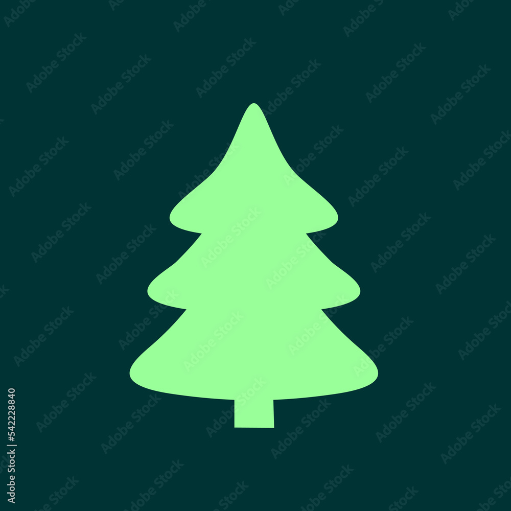 Obraz premium Christmas tree icon. Vector illustration.