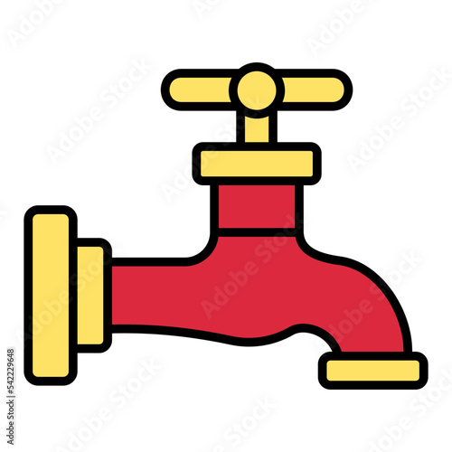 Faucet Filled Line Icon