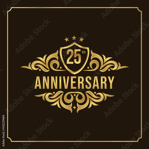 Collection of isolated anniversary logo numbers 1 to 1 million with ribbon vector illustration | Happy anniversary 25th