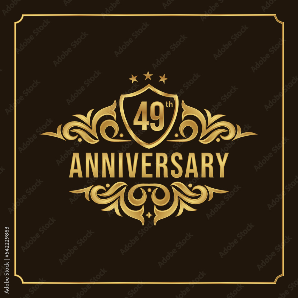 Collection of isolated anniversary logo numbers 1 to 1 million with ribbon vector illustration | Happy anniversary 49th
