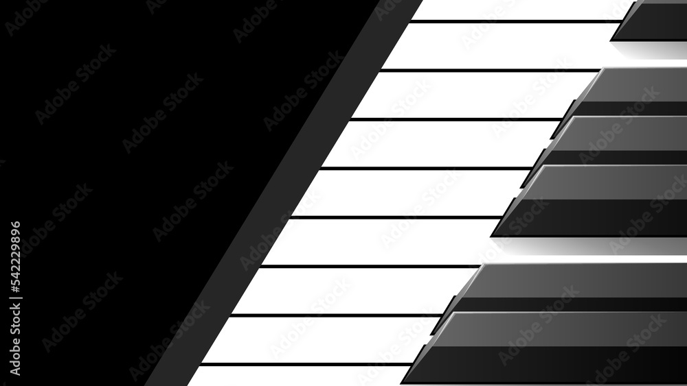 Fototapeta premium Abstract Piano Keys Music Keyboard Instrument Song Melody Vector Design Style