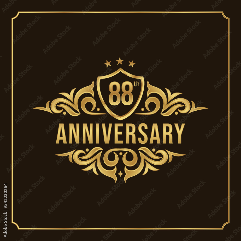 Collection of isolated anniversary logo numbers 1 to 1 million with ribbon vector illustration | Happy anniversary 88th