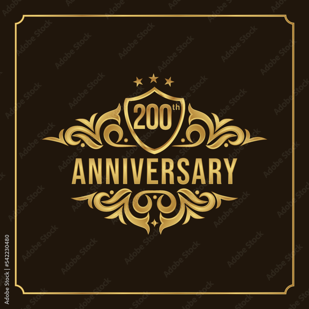 Collection of isolated anniversary logo numbers 1 to 1 million with ribbon vector illustration | Happy anniversary 200th