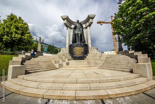 Memorial to emperor Alexander II near the Cathedral of Christ the Saviour in Moscow, Russia