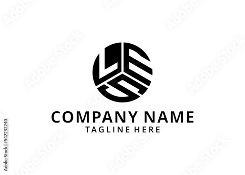 Illustration letter ELS and LES logo design vector template