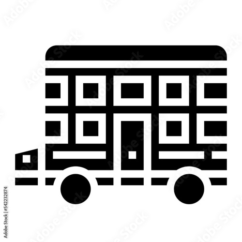 double decker glyph icon style