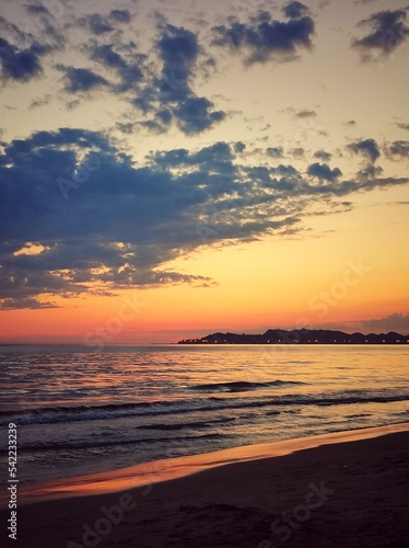 sunset on the beach