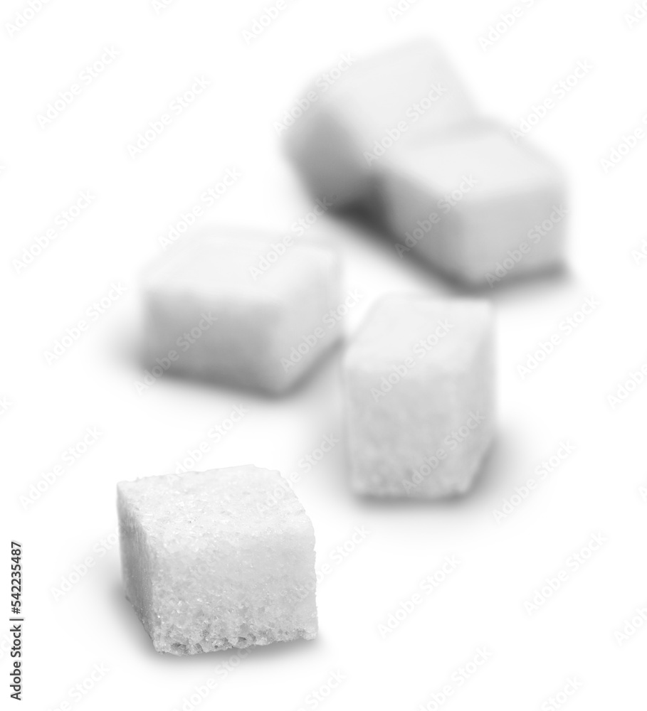Cubes of sugar on white background Cubes of sugar on white background
