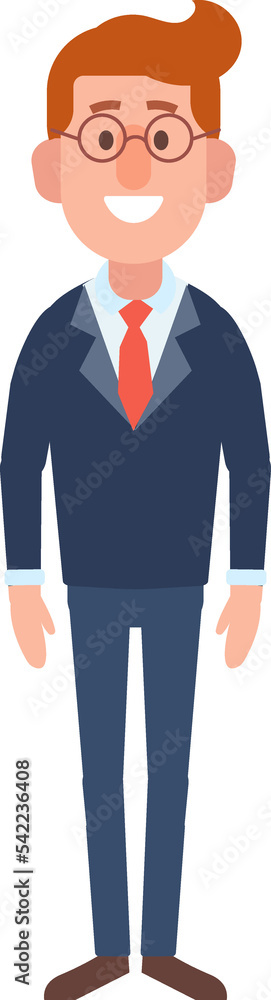 Business man cartoon character silhouette
