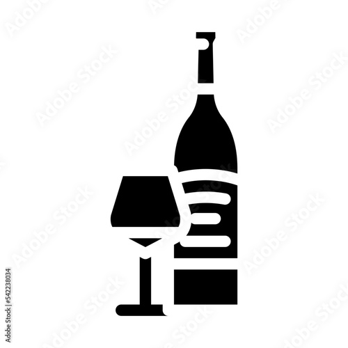 merlot red wine glyph icon vector. merlot red wine sign. isolated symbol illustration