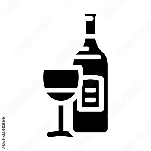 zinfandel red wine glyph icon vector. zinfandel red wine sign. isolated symbol illustration