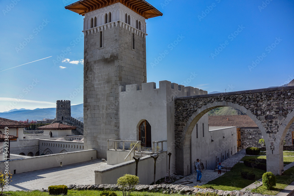 View of Rabati Fortress-a medieval castle complex in Akhaltsikhe, April 30, 2019, Georgia.