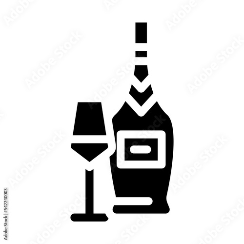 pinot grigio white wine glyph icon vector. pinot grigio white wine sign. isolated symbol illustration