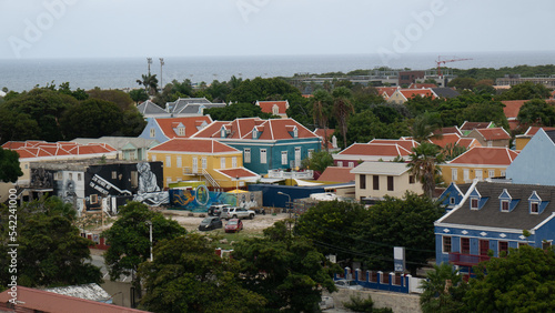 Wallpaper Mural Willemstad, Curacao - 04.28.2021 View of colorful colonial buildings in the old historical port of the town little Rotterdam Torontodigital.ca