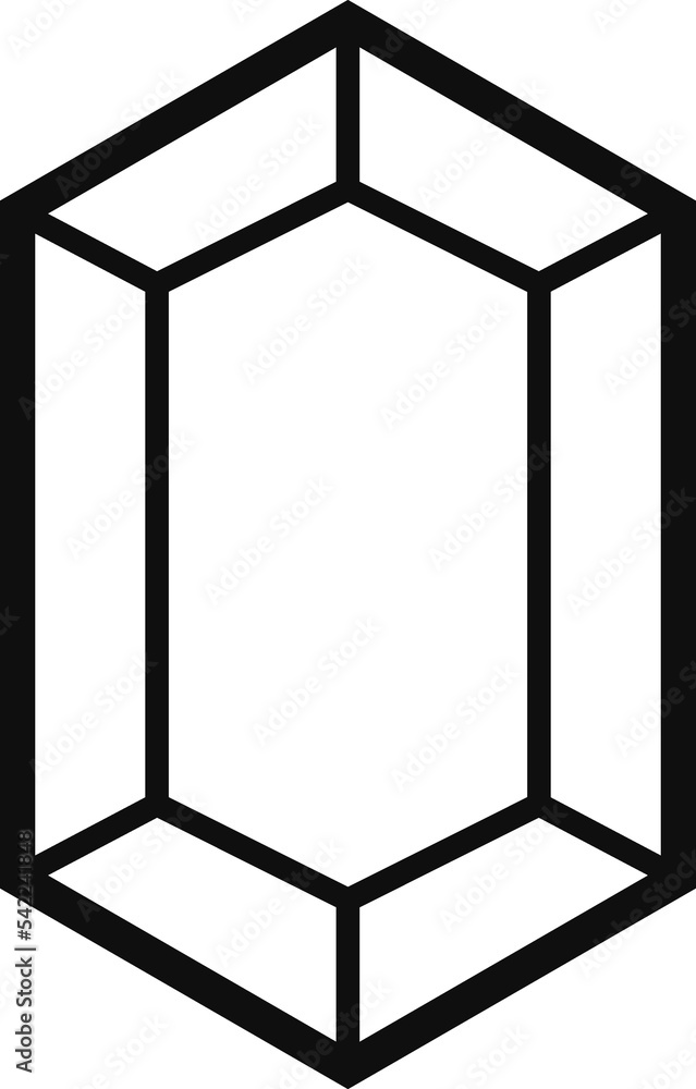Gem, diamond, jewelry line icon