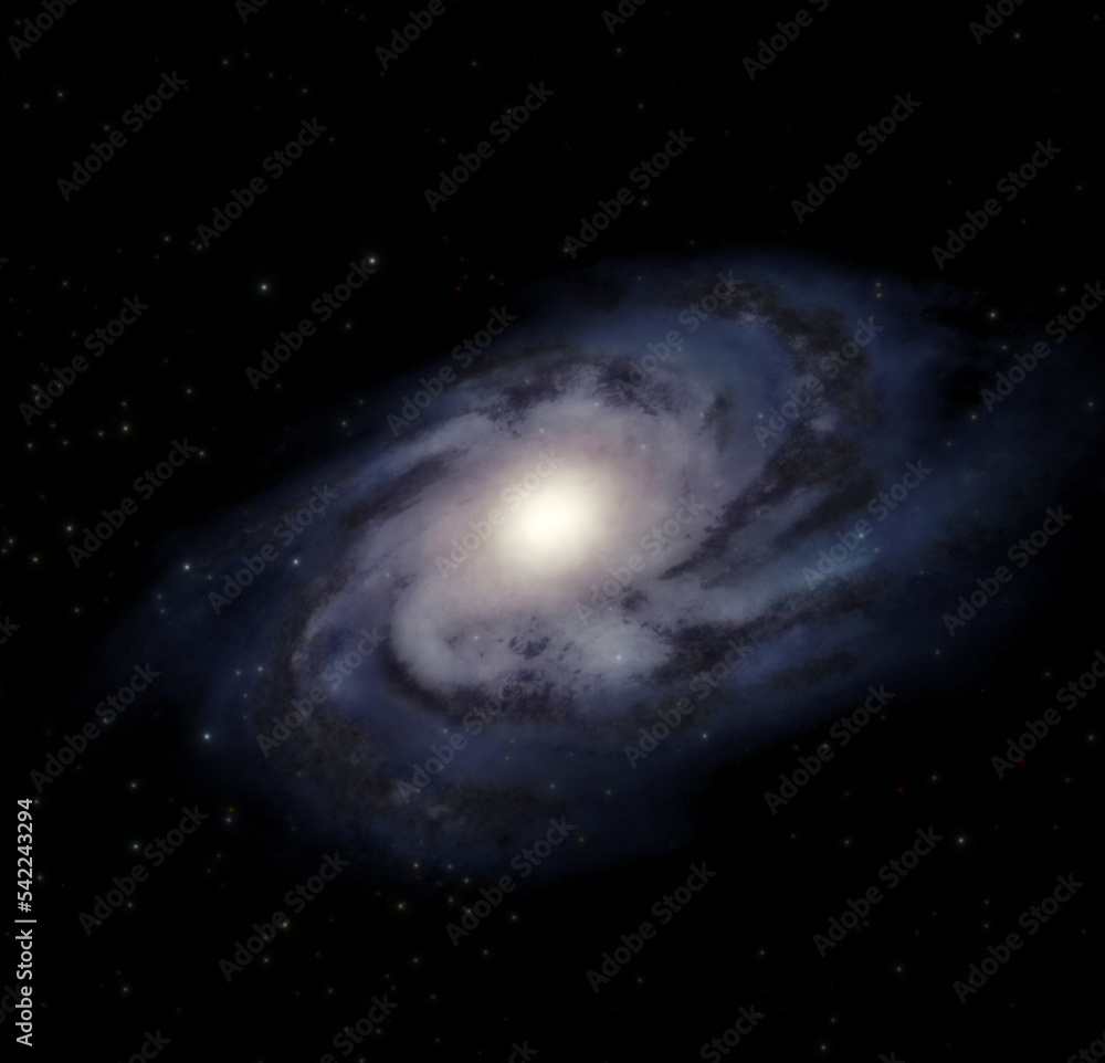 Beautiful galaxy with stars 3d illustration, deep space background, stars and galaxy wallpaper