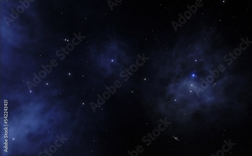 Nebula 3d rendering  deep space background illustration