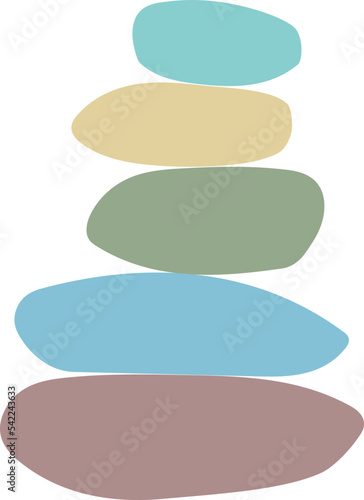 Balance colored stones. Balance concept. Zen stones Vector Illustration
