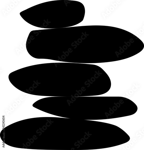 Balance colored stones. Balance concept. Zen stones Vector Illustration