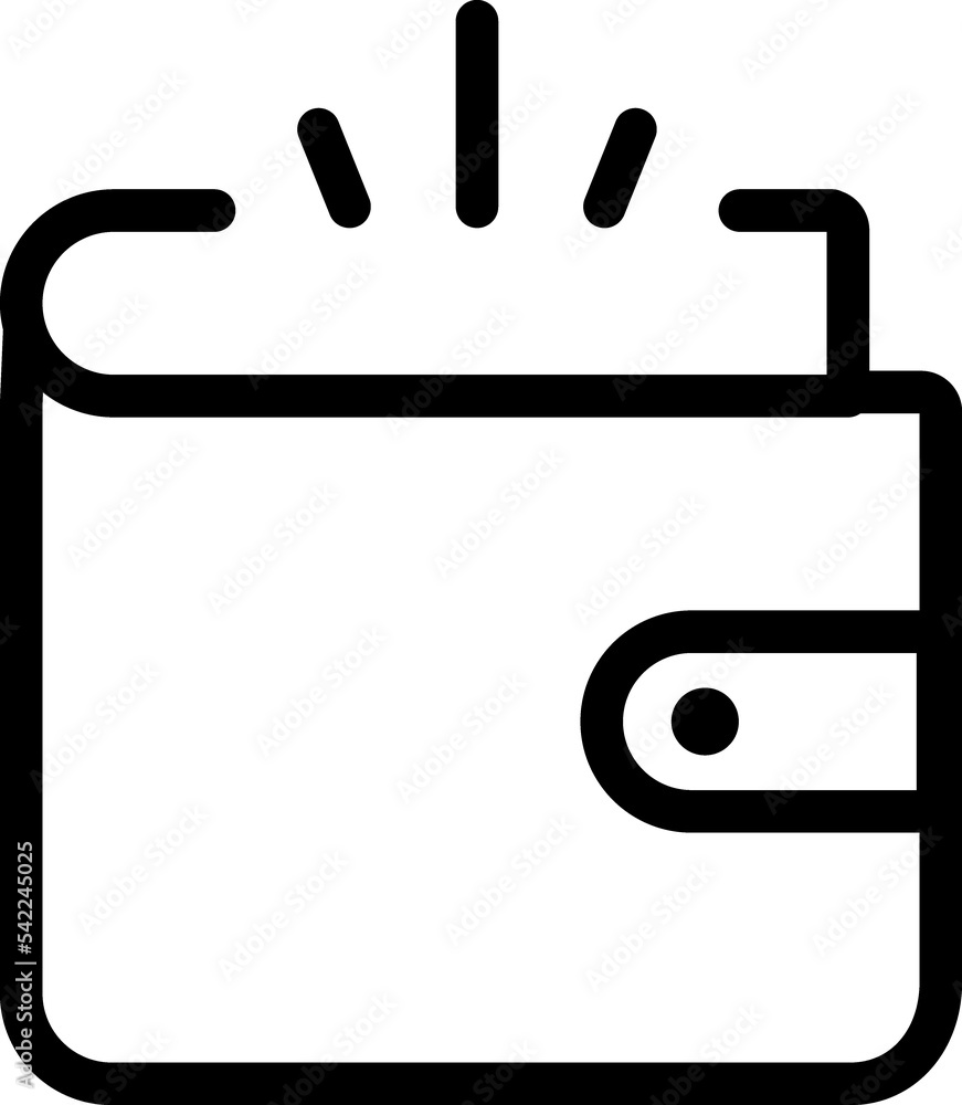 Empty wallet, financial crisis icon Empty wallet, financial crisis icon