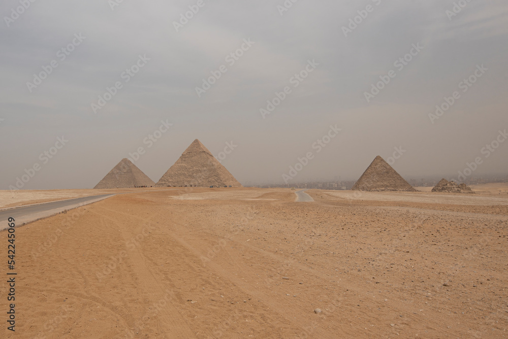 Great Pyramids of Giza panorama view