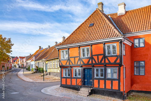 Funen, Denmark; October 29, 2022 - Old traditional Danish houses.