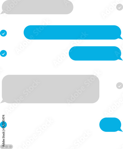 Message icons, dialogue. Social network chatting window vector