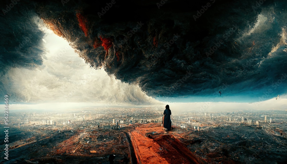 Apocalypse Jesus Christ End Days Revelation Bible Digital Art Epic