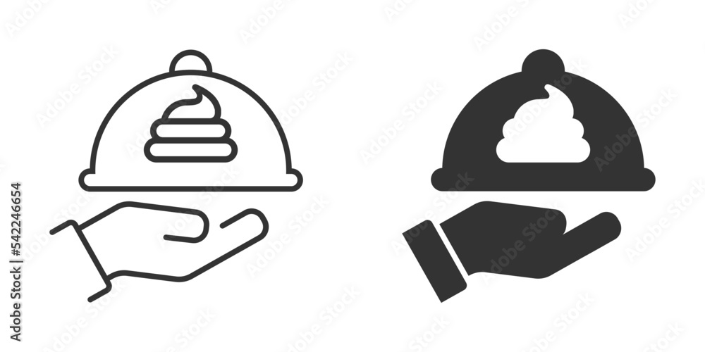 Tray with shit. Junk food concept. Vector illustration. Tray with shit. Junk food concept. Vector illustration.