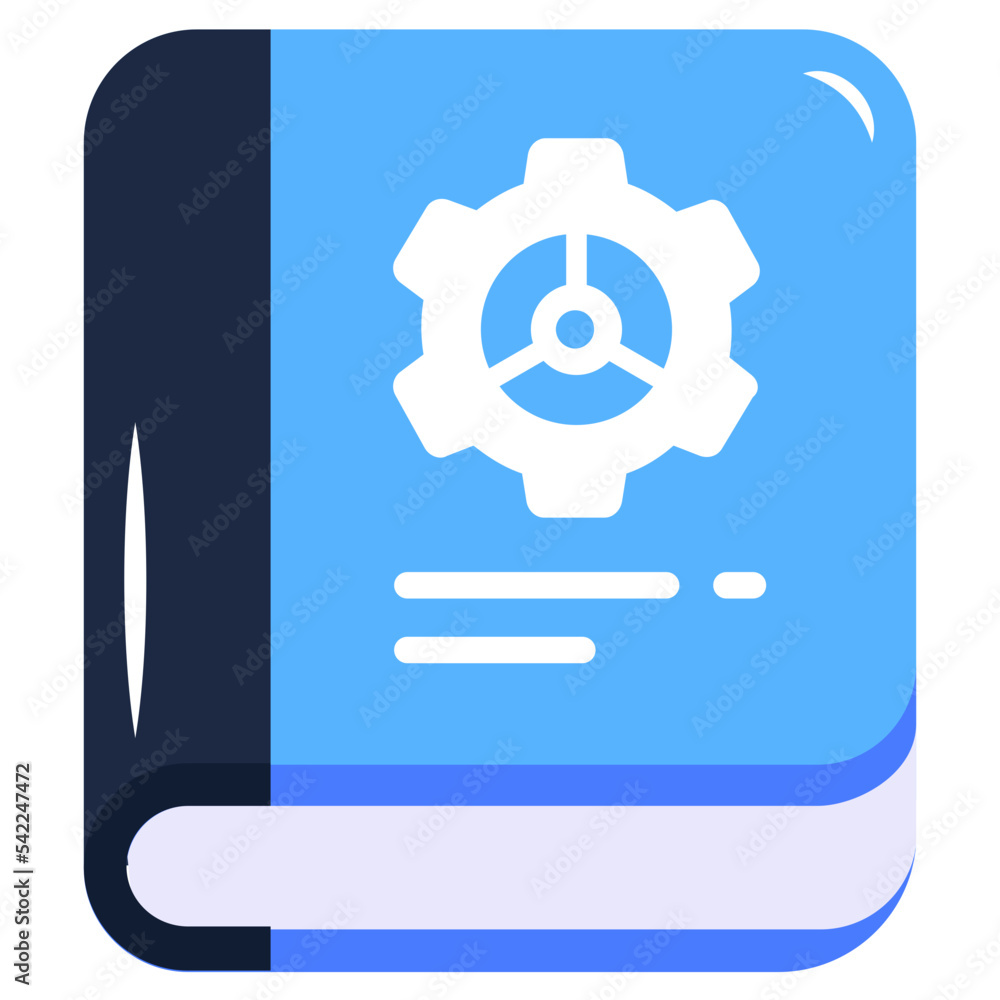 An editable flat icon of engineering book An editable flat icon of engineering book