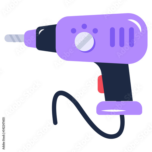 A trendy flat icon of gimlet machine 