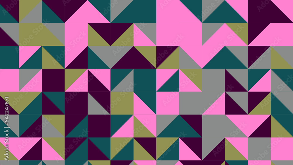 Obraz premium green, pink and grey geometric pattern, seamless wallpaper for fabric, tile, tablecloth