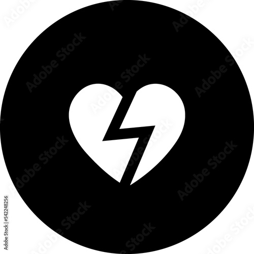 Heart black glyph icon