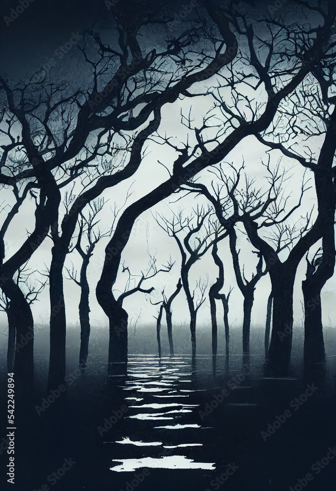 Obraz premium tree in the night