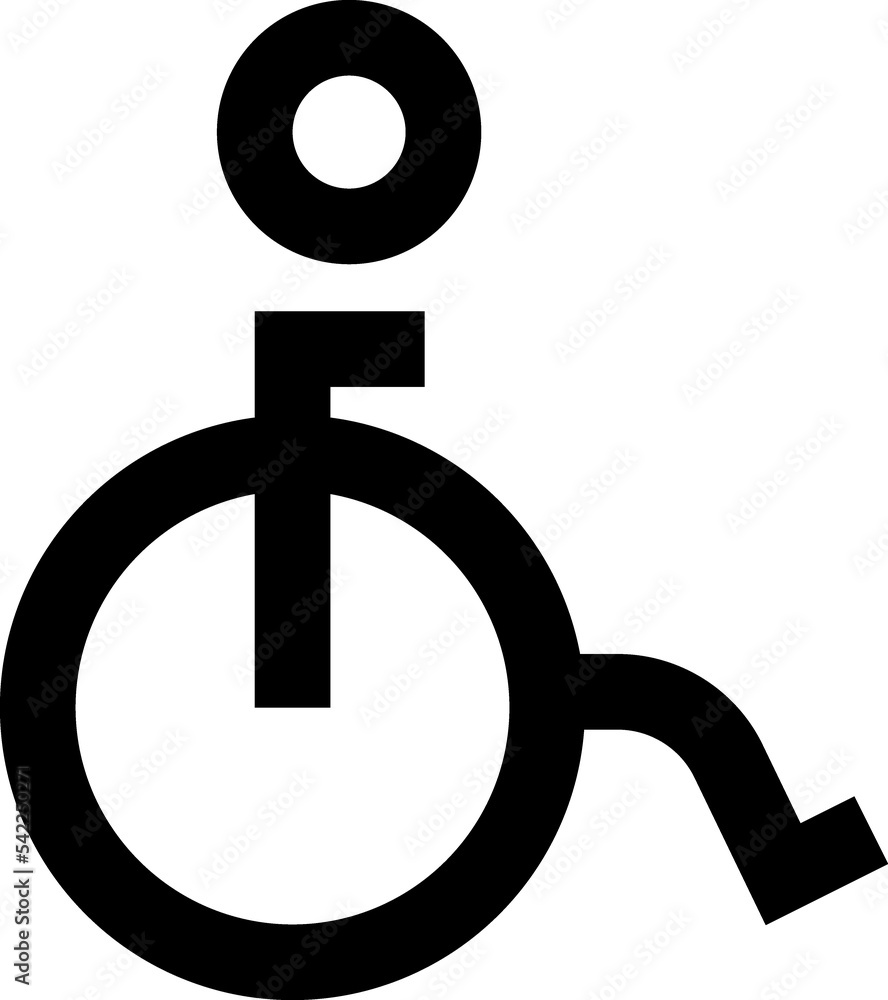 Disabled Handicap icon.Handicapped patient line icon. Disabled man outline vector icon Disabled Handicap icon.Handicapped patient line icon. Disabled man outline vector icon