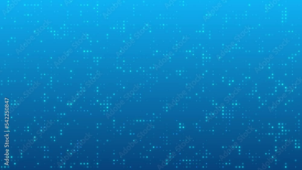Abstract data and technology background loop, blue digital and hi-tech concept. Motion graphic for a background, wallpaper or a screensaver, seamless looping