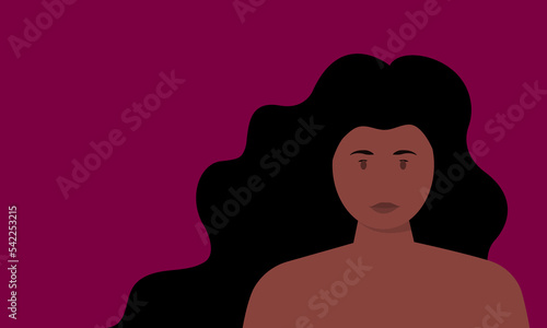 Beautiful girl model illustration. Image for spa, massage, beauty, model and so on