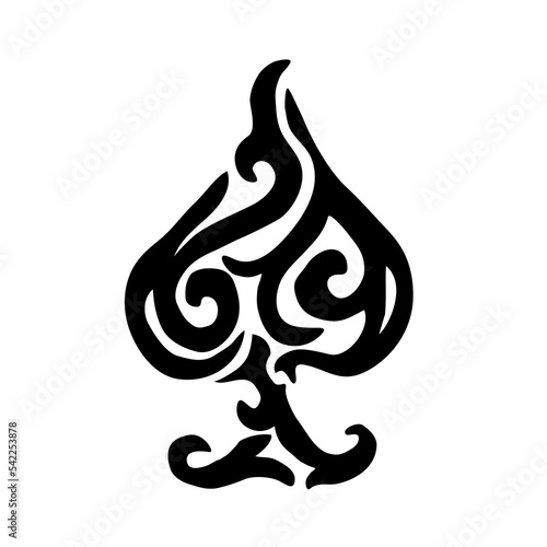 ACE of spades vector logo isolated on white background