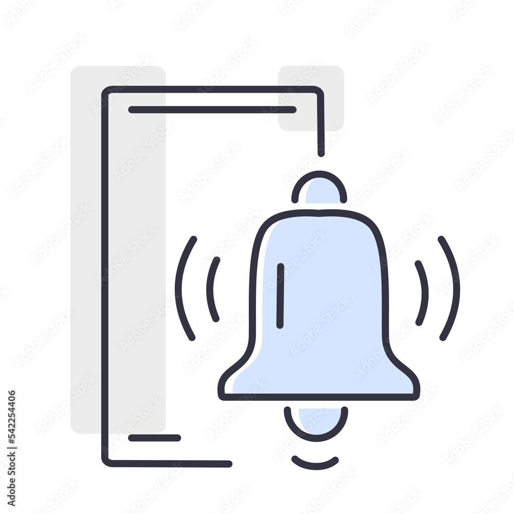 Vector illustration of a bell, phone and bell, message. Vector illustration of a bell, phone and bell, message.