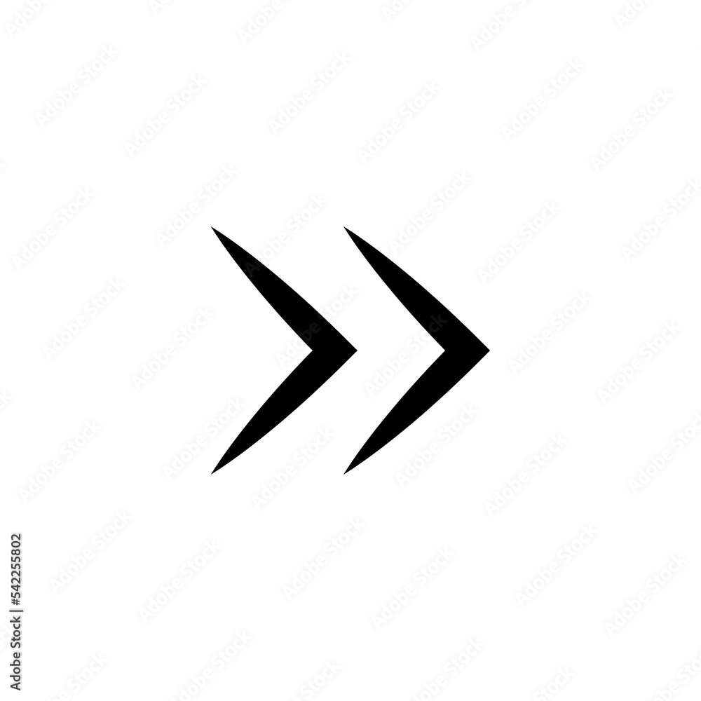 Double arrow icon. Next arrow symbol Double arrow icon. Next arrow symbol