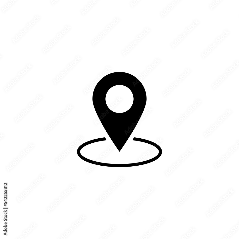 Geolocation map pin simple icon Geolocation map pin simple icon